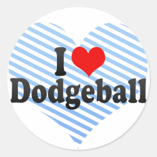 Sticker Rond J'aime Dodgeball