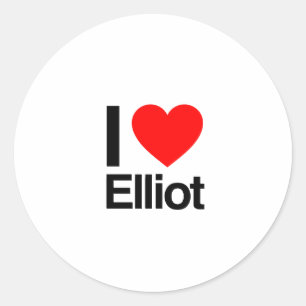 Sticker Rond j'aime elliot