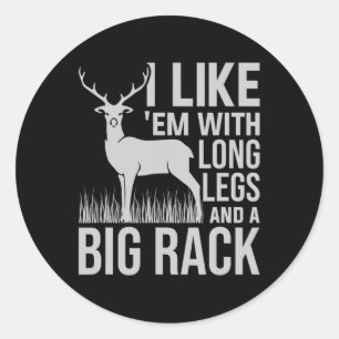 Sticker Rond J'Aime Em Avec De Longues Jambes Et De Grosses Cha