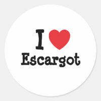 J'aime Escargot coeur T-shirt