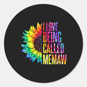 Sticker Rond J'Aime Être Appelé Maw Tie Teflower Mère