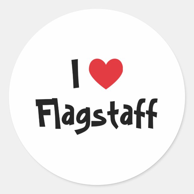 Sticker Rond J'aime Flagstaff (Devant)