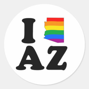 STICKER ROND J'AIME GAY ARIZONA
