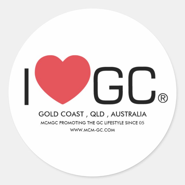 Sticker Rond J'aime GC (Devant)