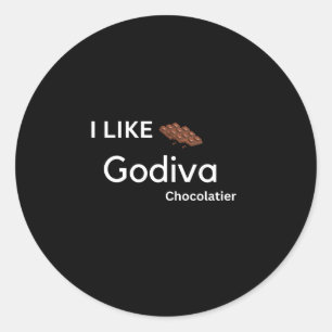 Sticker Rond J'aime godiva
