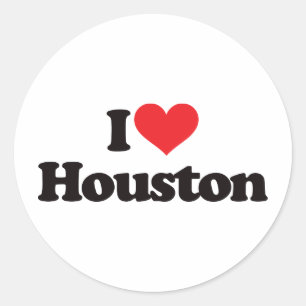 Sticker Rond J'aime Houston