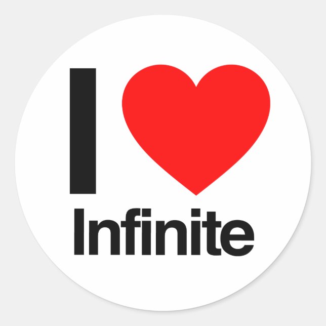 Sticker Rond j'aime infinie (Devant)