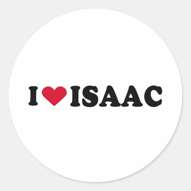 STICKER ROND J'AIME ISAAC (Devant)