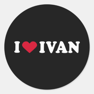 STICKER ROND J'AIME IVAN