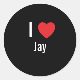 Sticker Rond J'aime Jay