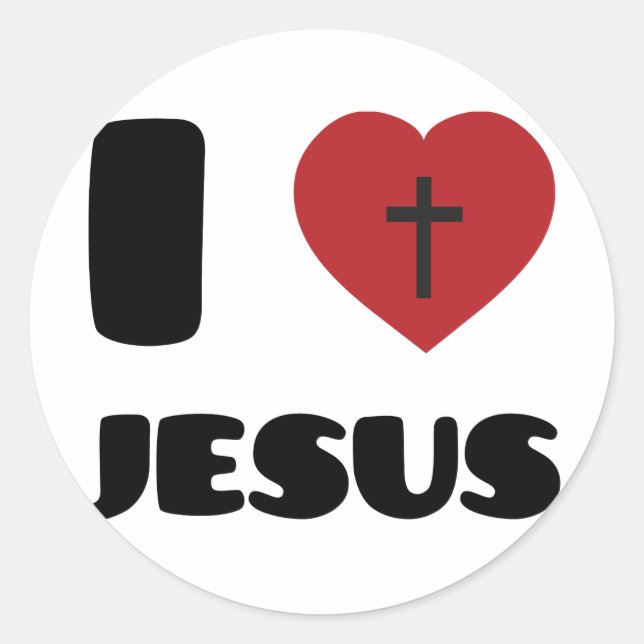 Sticker Rond J'aime Jésus (Devant)