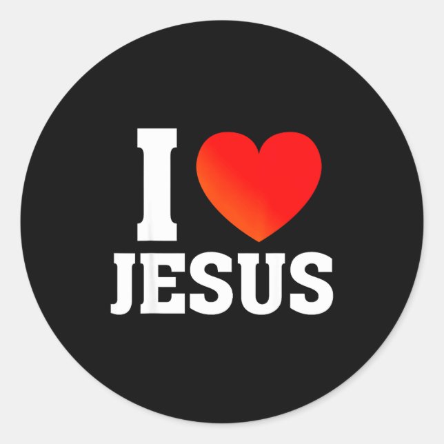 Sticker Rond J'aime Jésus  (Devant)