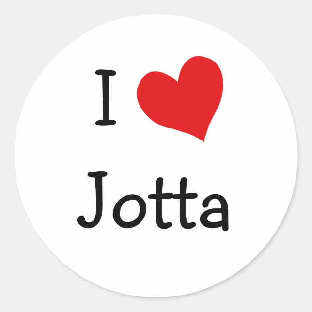 Sticker Rond J'aime Jotta (Devant)