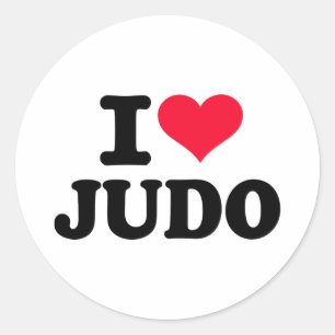 Sticker Rond J'aime Judo
