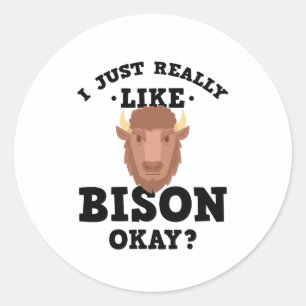 Sticker Rond J'aime juste vraiment l'autocollant drôle de