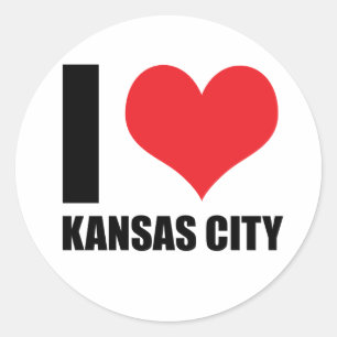 Sticker Rond J'aime Kansas City