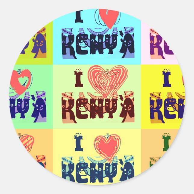 Sticker Rond J'aime Kenya.png (Devant)