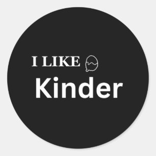 Sticker Rond j'aime kinder