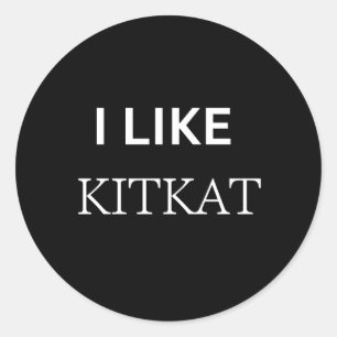 Sticker Rond j'aime kitkat