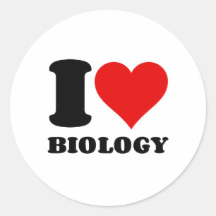 STICKER ROND J'AIME LA BIOLOGIE