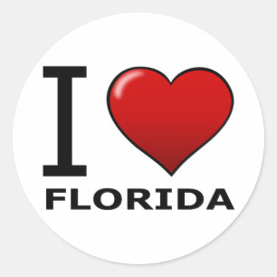 STICKER ROND J'AIME LA FLORIDE