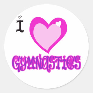 Sticker Rond J'aime la gYMNASTIQUE
