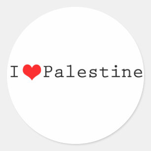 Sticker Rond J'aime la Palestine