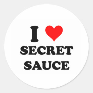Sticker Rond J'Aime La Sauce Secrète