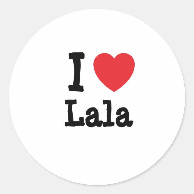 Sticker Rond J'aime Lala coeur T-shirt (Devant)