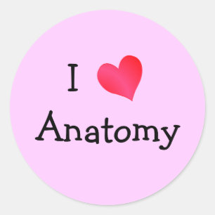 Sticker Rond J'aime l'anatomie