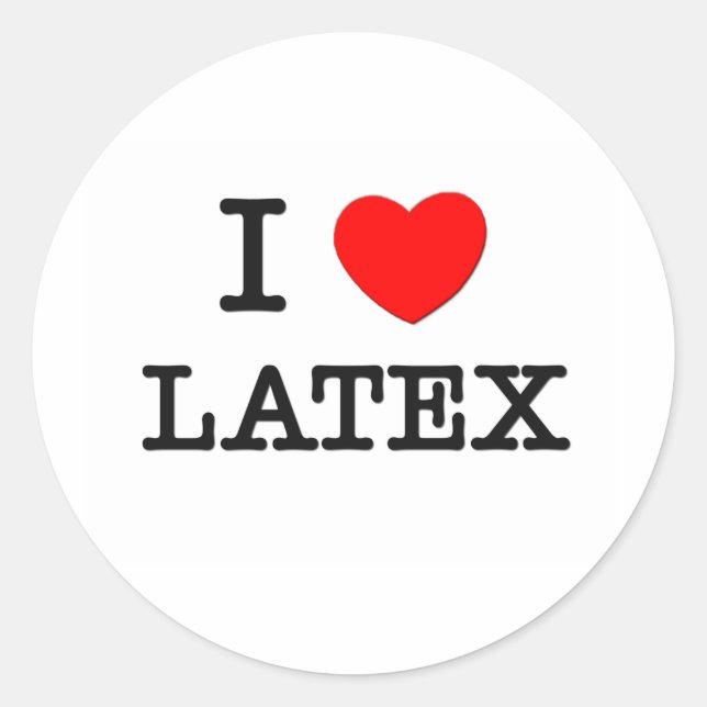 Sticker Rond J'aime Latex (Devant)