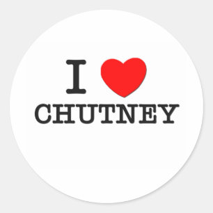 Sticker Rond J'aime le chutney