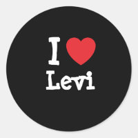J'aime le coeur Levi personnalisé