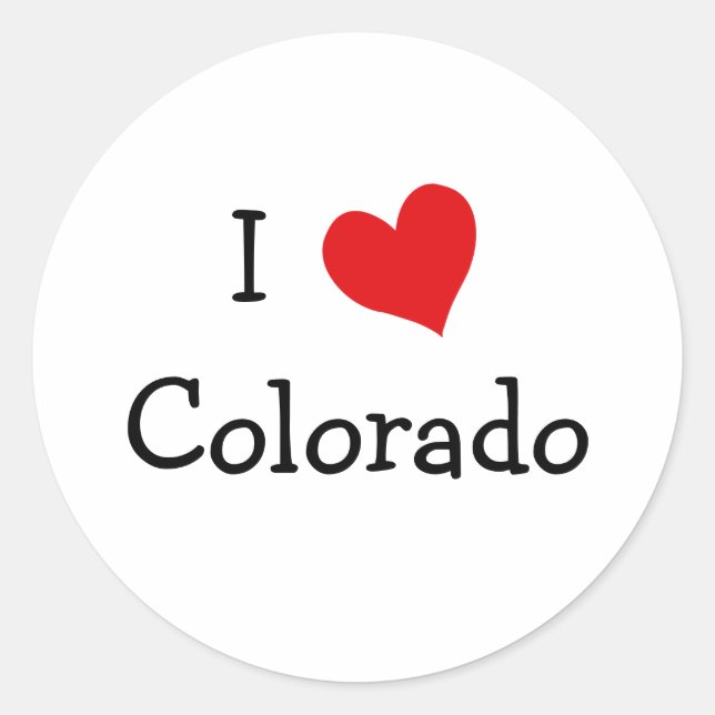 Sticker Rond J'Aime Le Colorado (Devant)