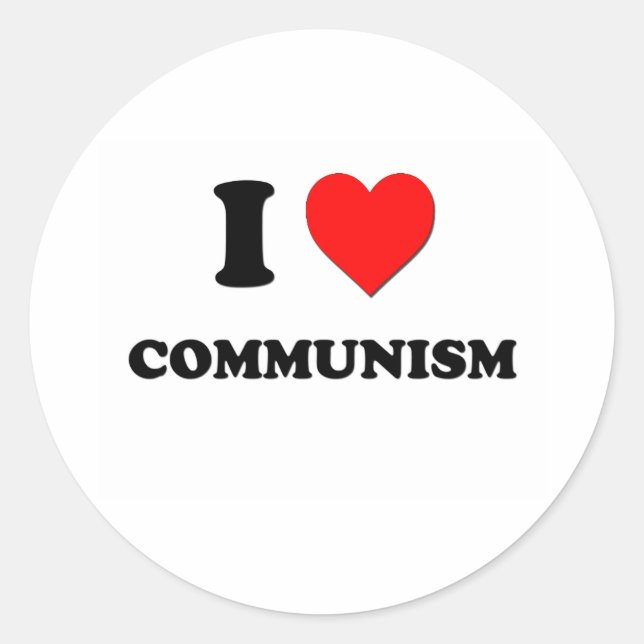 Sticker Rond J'aime le communisme (Devant)