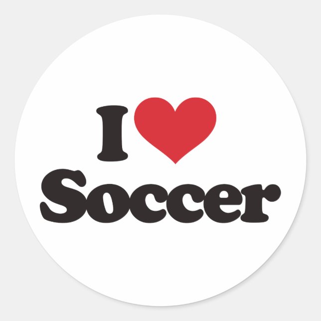 Sticker Rond J'Aime Le Football (Devant)