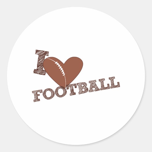 Sticker Rond J'Aime Le Football (Devant)