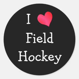 Sticker Rond J'Aime Le Hockey De Champ