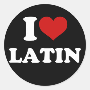 Sticker Rond J'aime le latin