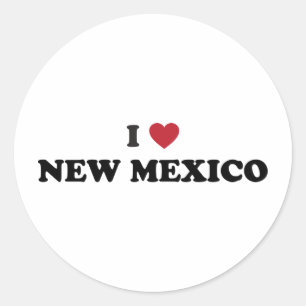 Sticker Rond J'aime le Nouveau-Mexique
