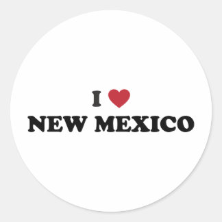 Sticker Rond J'aime le Nouveau-Mexique