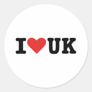 Sticker Rond J'aime le R-U