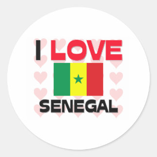 Sticker Rond J'aime le Sénégal