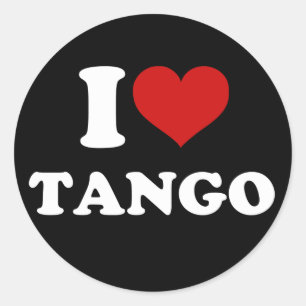 Sticker Rond J'aime le tango