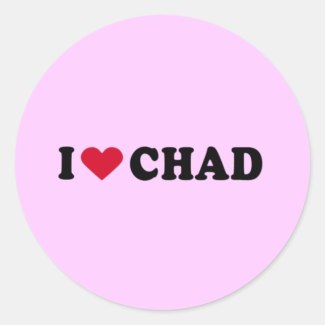 STICKER ROND J'AIME LE TCHAD (Devant)