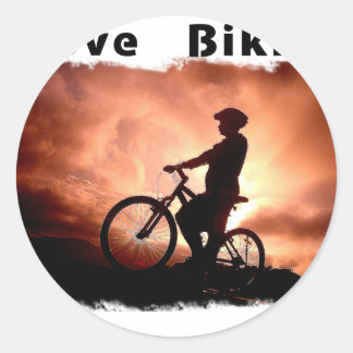 Sticker Rond J'Aime Le Vélo Gnarly