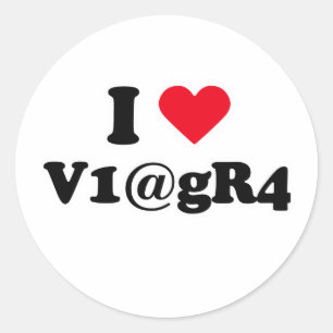 Sticker Rond J'aime le viagra
