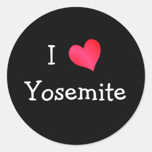 Sticker Rond J'Aime Le Yosemite