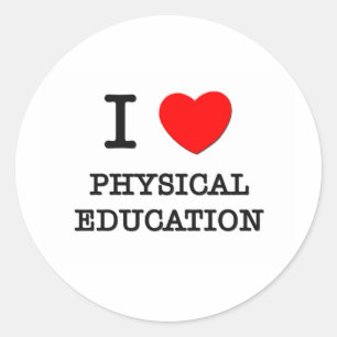 Sticker Rond J'aime l'éducation physique