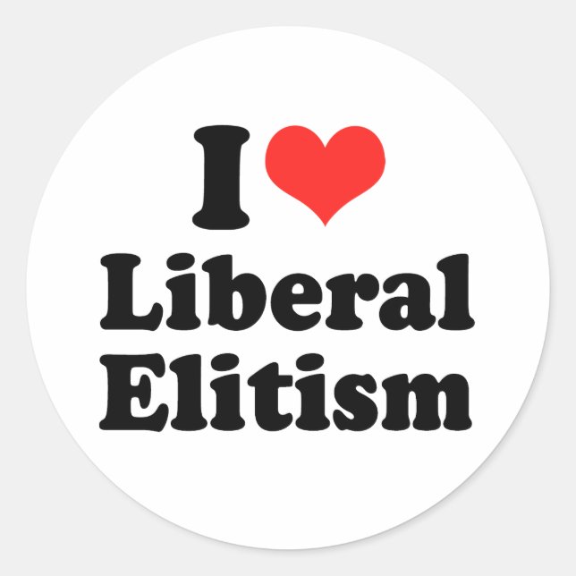 Sticker Rond J'AIME L'ÉLITISME LIBÉRAL.png (Devant)